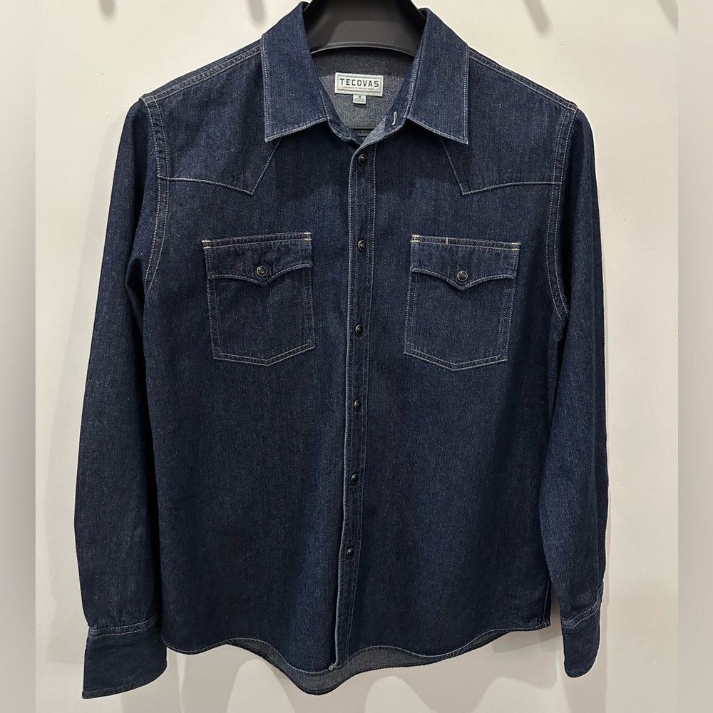 Men’s Tecovas Denim Pearl Snap Shirt - M